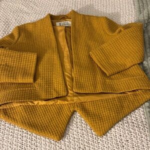 BB Dakota Mustard color waffle Textured Blazer